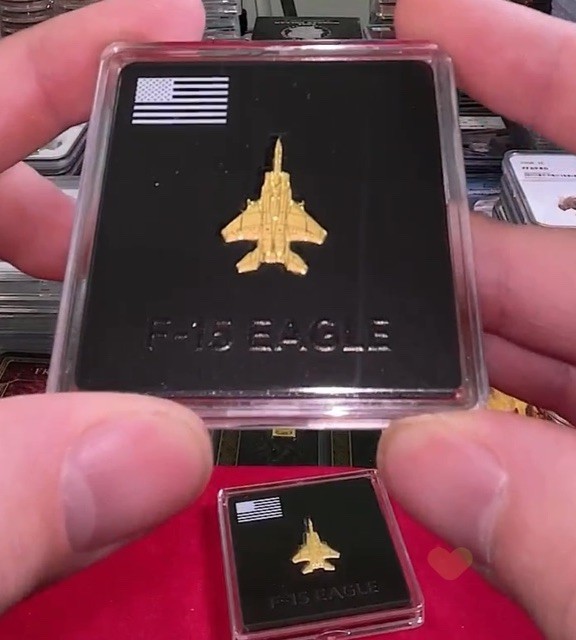 2026 F-15 Eagle Fighter Jet 1/20g Gold .999 Gold- Invest – USA 250 Commemorative