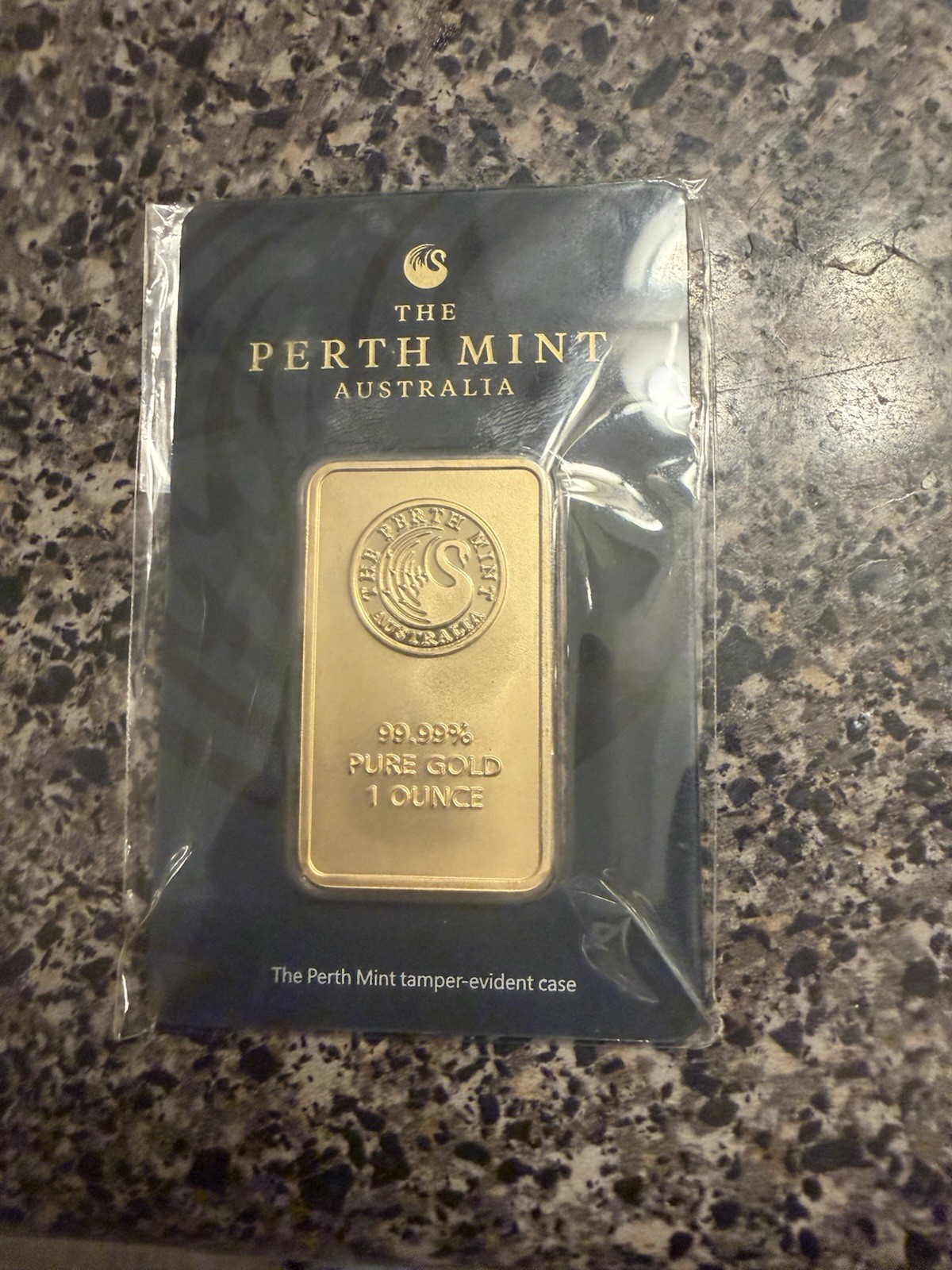 Perth Mint 1 Oz Gold Bar .9999 Fine Gold Original Sealed Assay Card AU