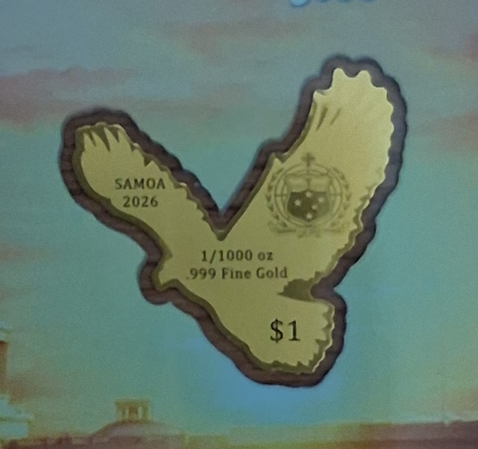 24ct Gold American Eagle 1/1000 Bar (Fractional Gold).