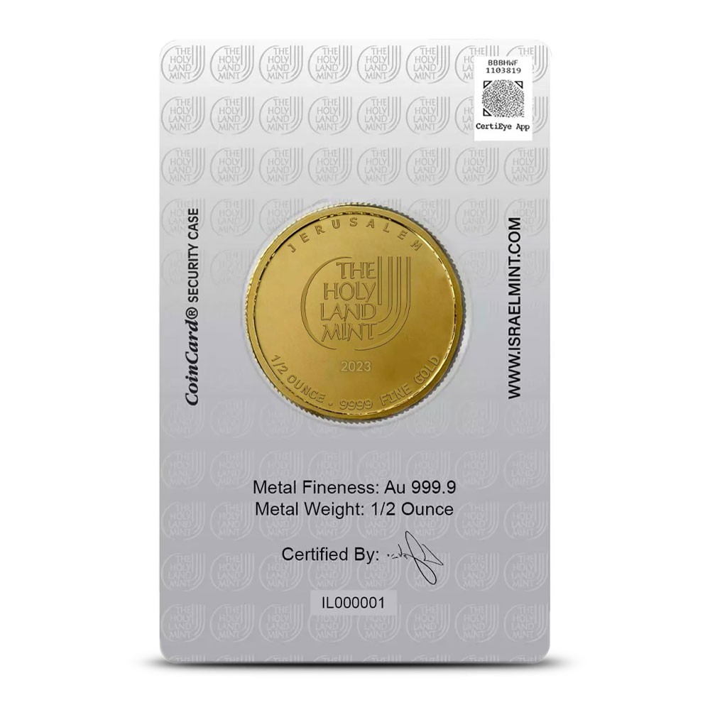1/2 oz The Holy Land Mint Gold Round (New w/ Assay)