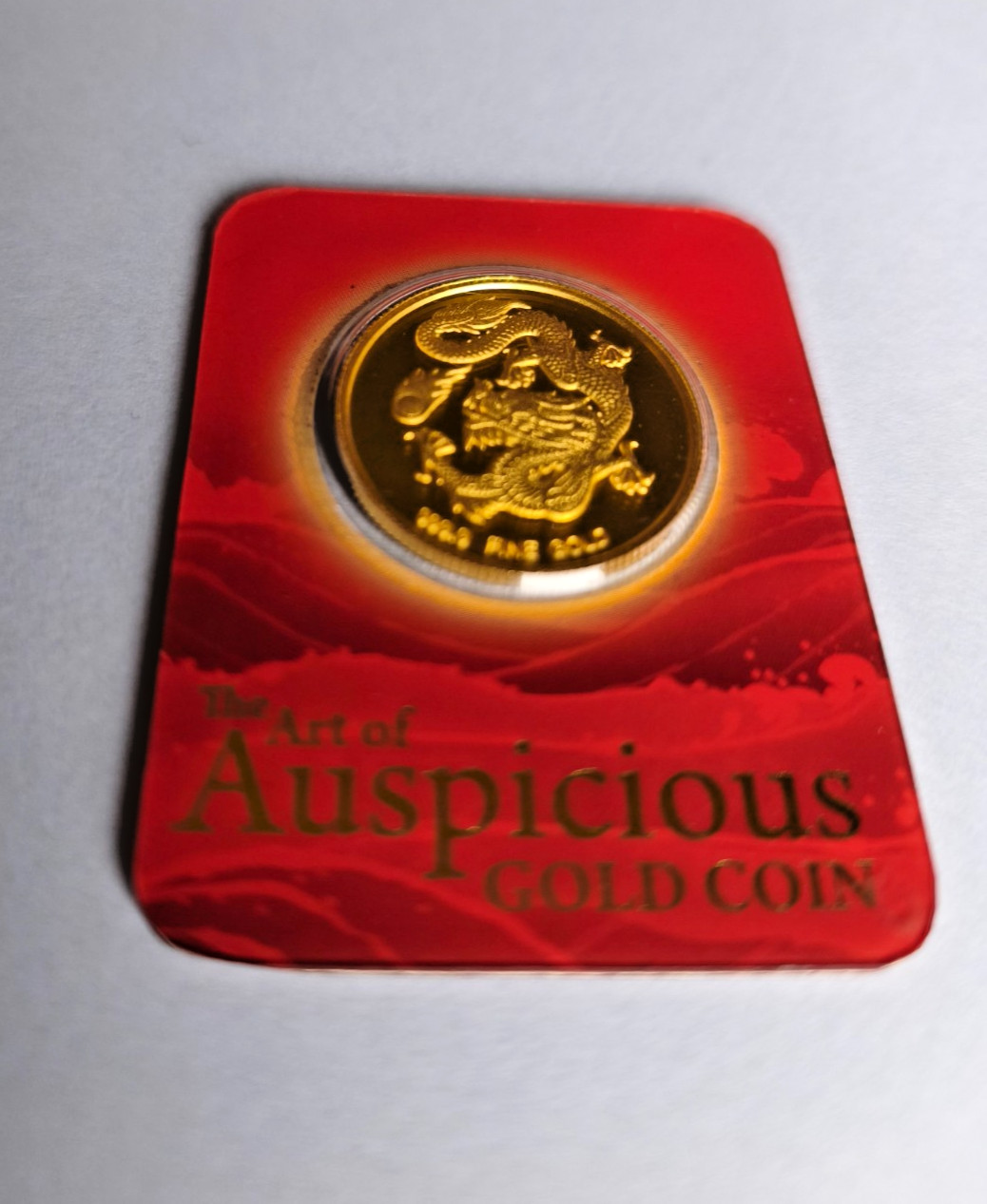 10g 24K Gold Coin Year of the Dragon 2012 99.99% Pure Sealed Limited edition