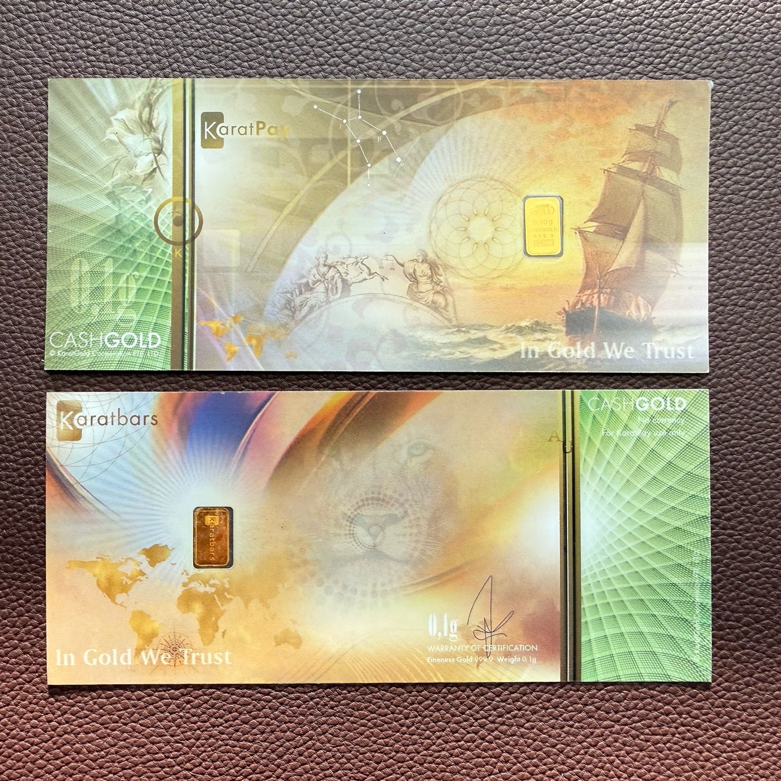 Karat Pay 0.1 G Cash Gold Bar Invest / Barter In Assay