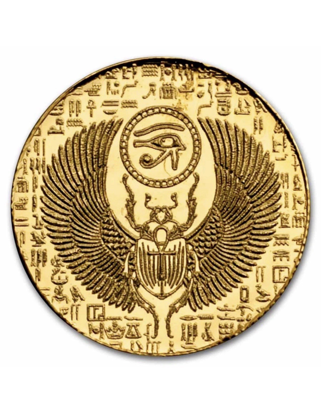 1/200 oz .9999 Pure Gold Egyptian Scarab Round 🪲 24K Fine Gold Bullion-8 Pack