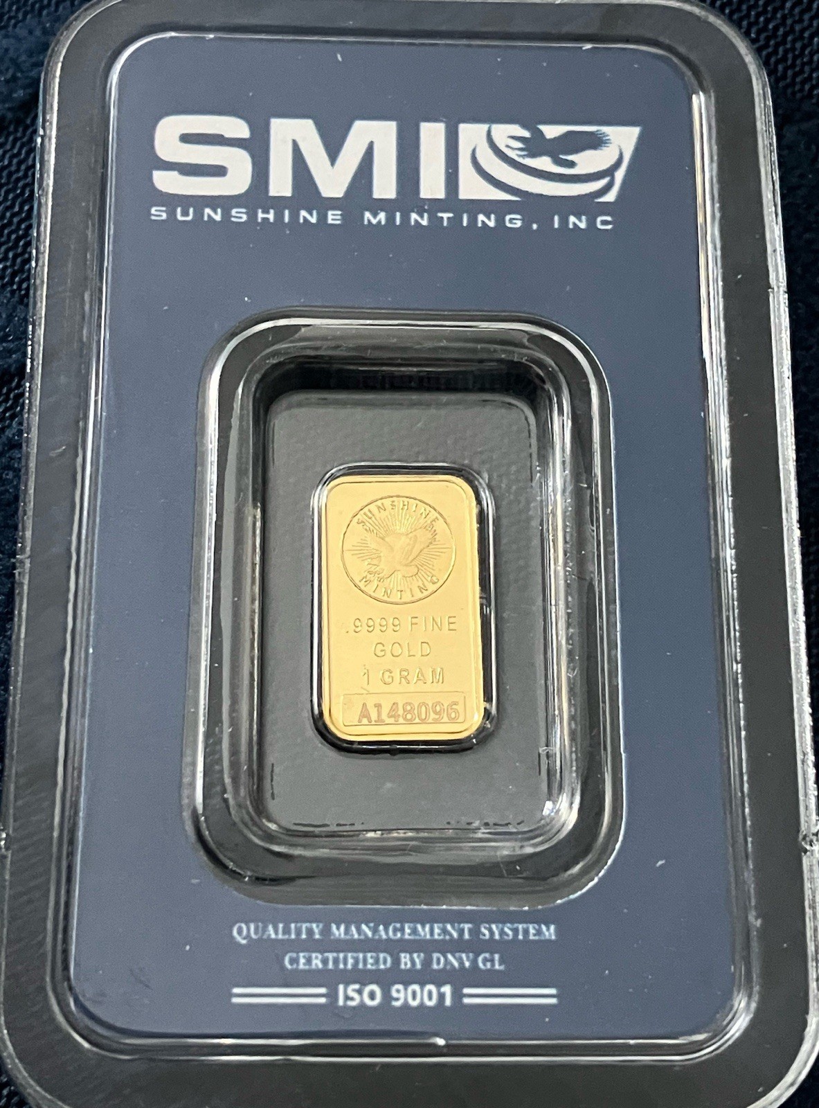 1 Gram Sunshine Gold Bar (New w/ Assay, MintMark SI)