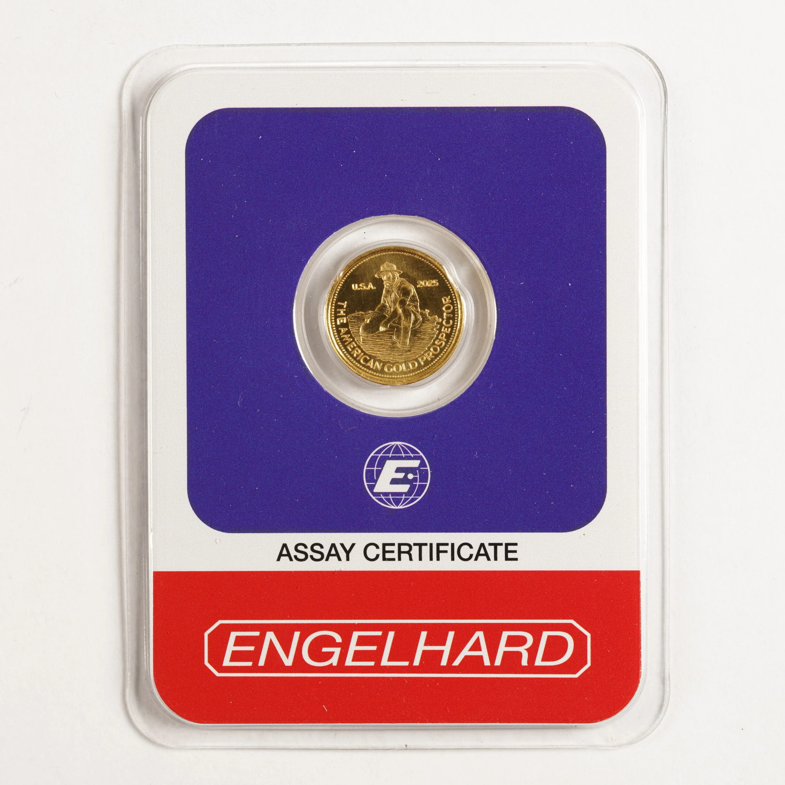 Engelhard 1/10 oz Gold Prospector Round .9999 In Assay 32067