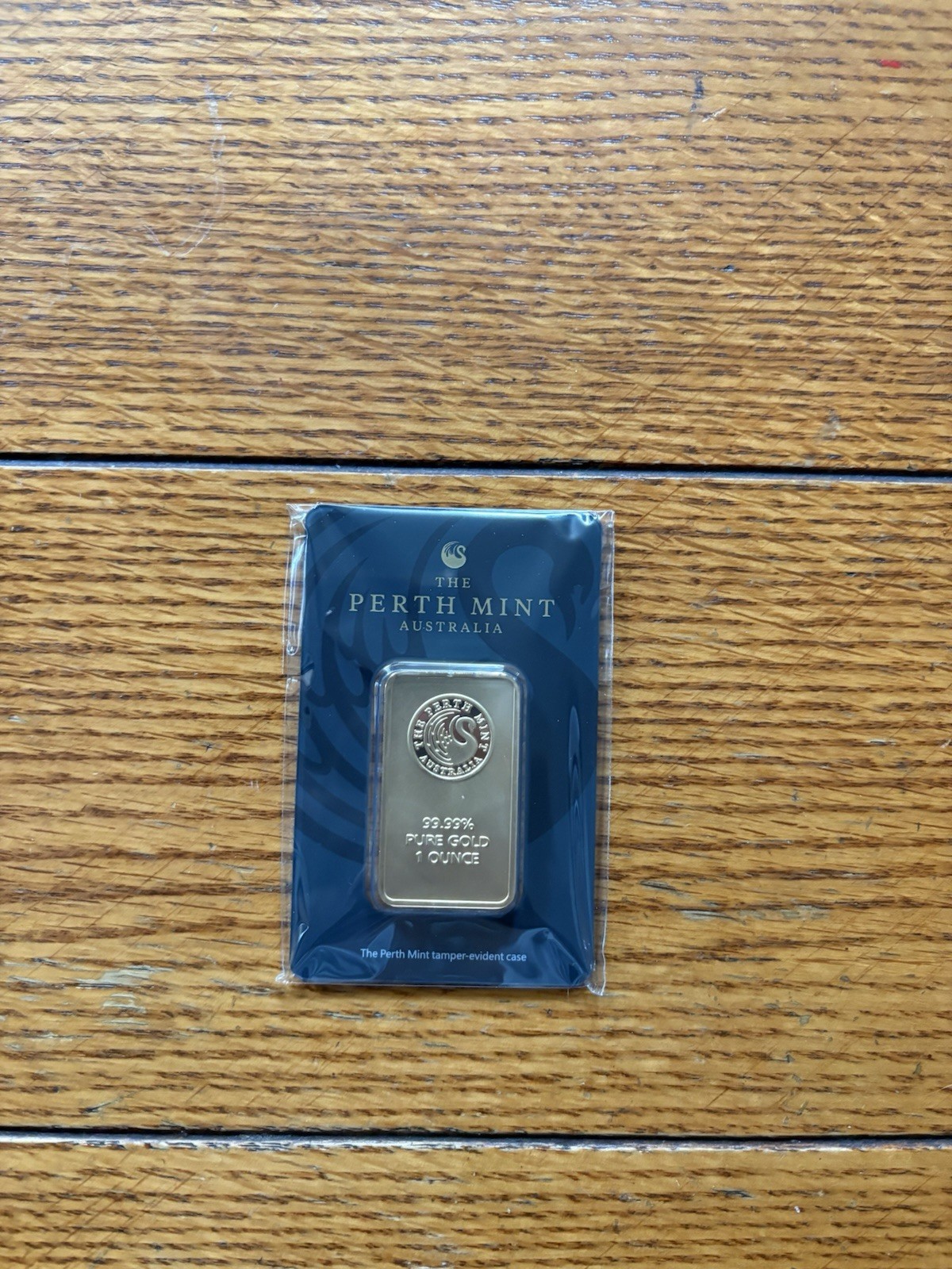 The Perth Mint Australia 1 oz Gold Bar 0.9999 Fine 99.99% Sealed Assay Card