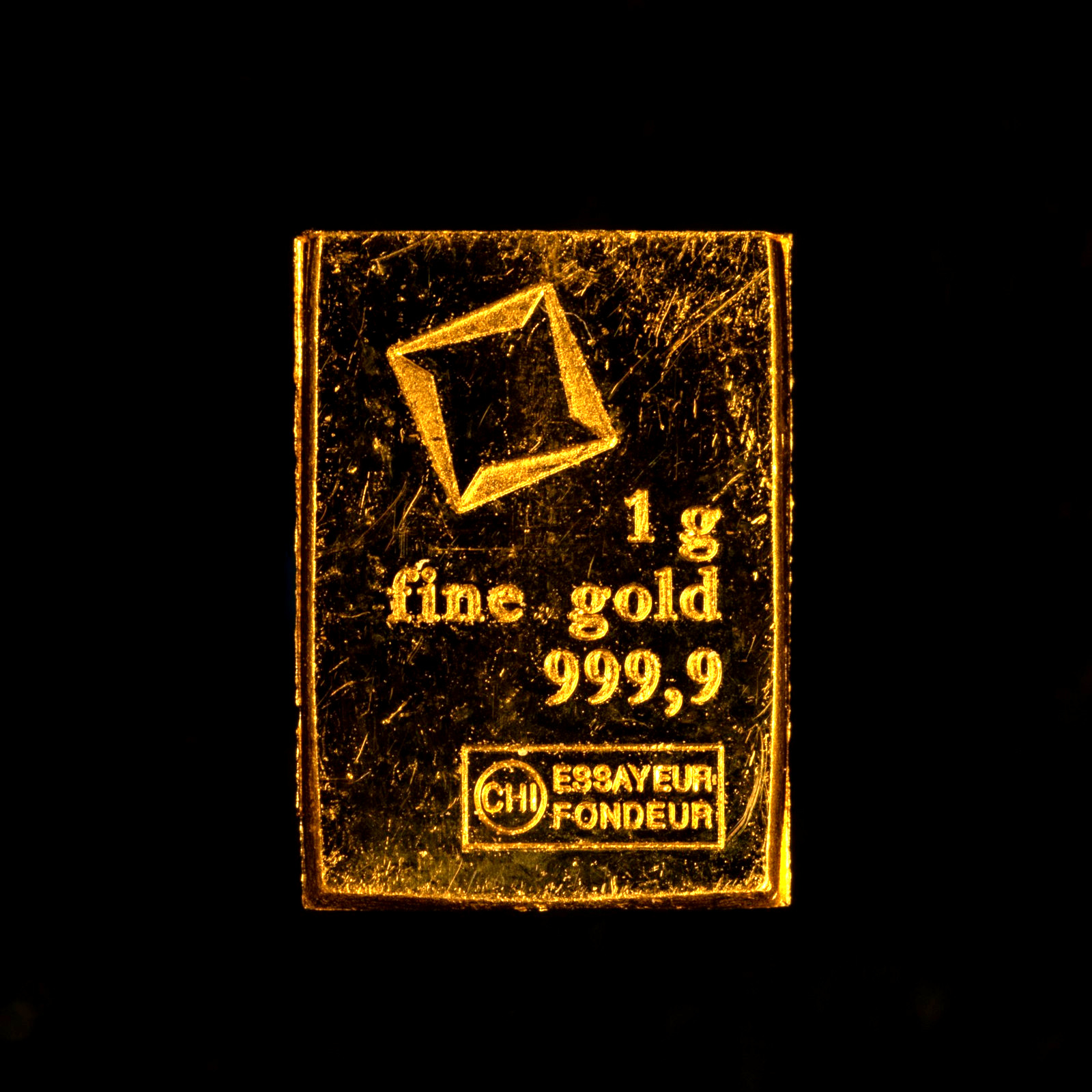 Valcambi Suisse 1 Gram .9999 Fine Gold Bar CHI Swiss Bullion