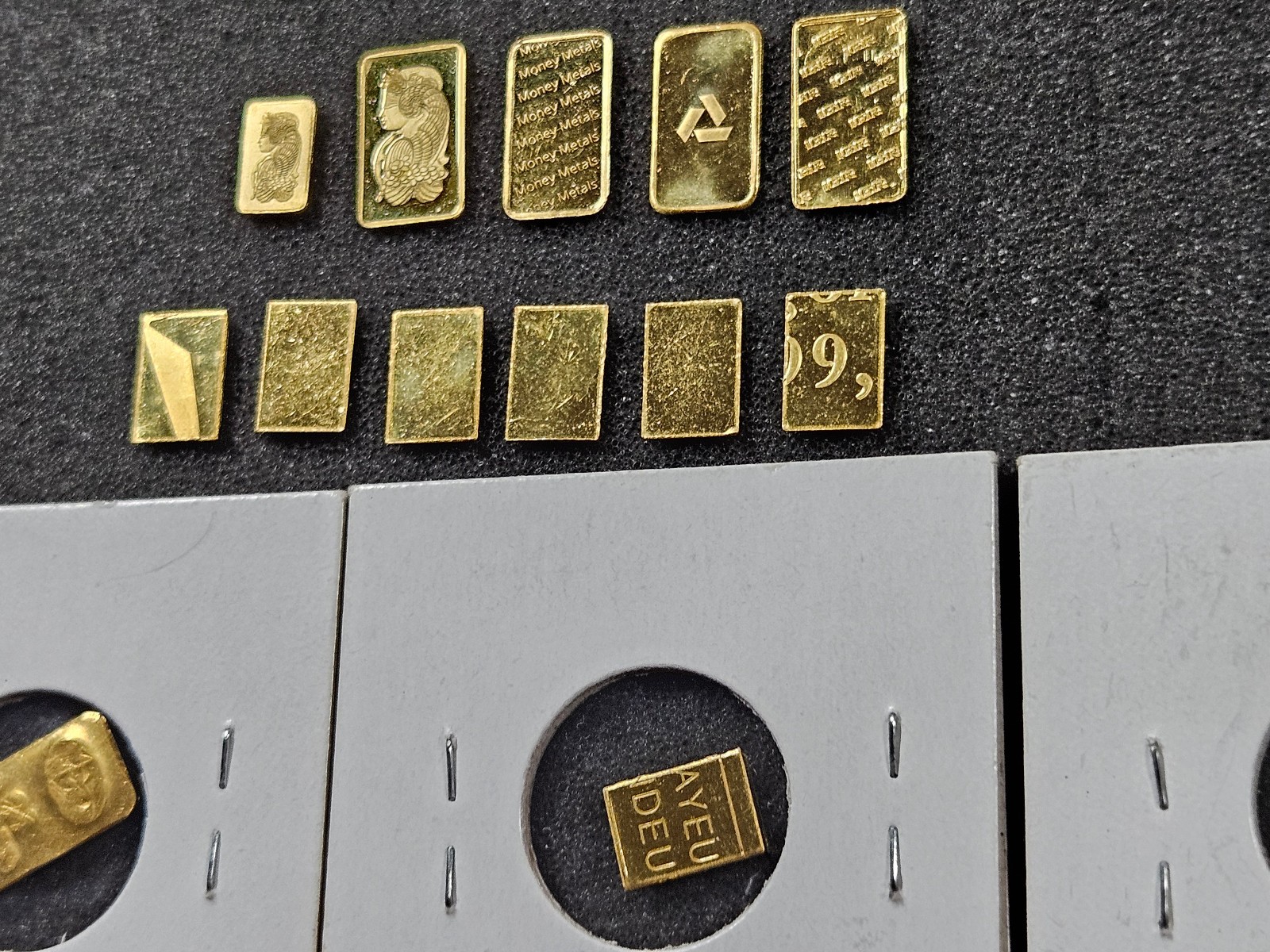 🌟(14) 1 gram Valcambi Pamp IGR et al Suisse Gold Bars 999.9 Gold, 14 g Total