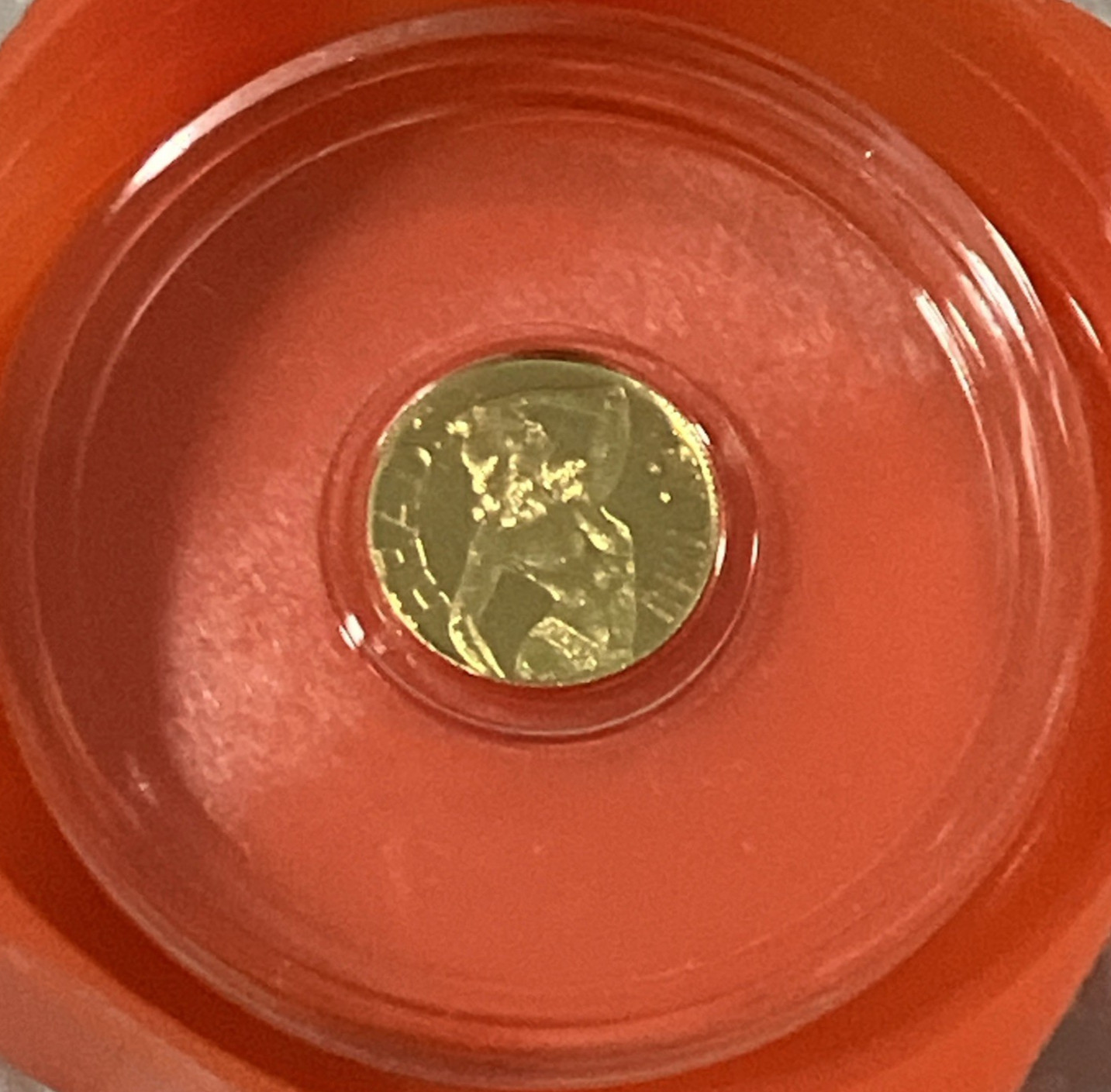 1/4 Gram .9999 Fine Gold Round Heads You Win Tails You Win Monarch Clear Capsule