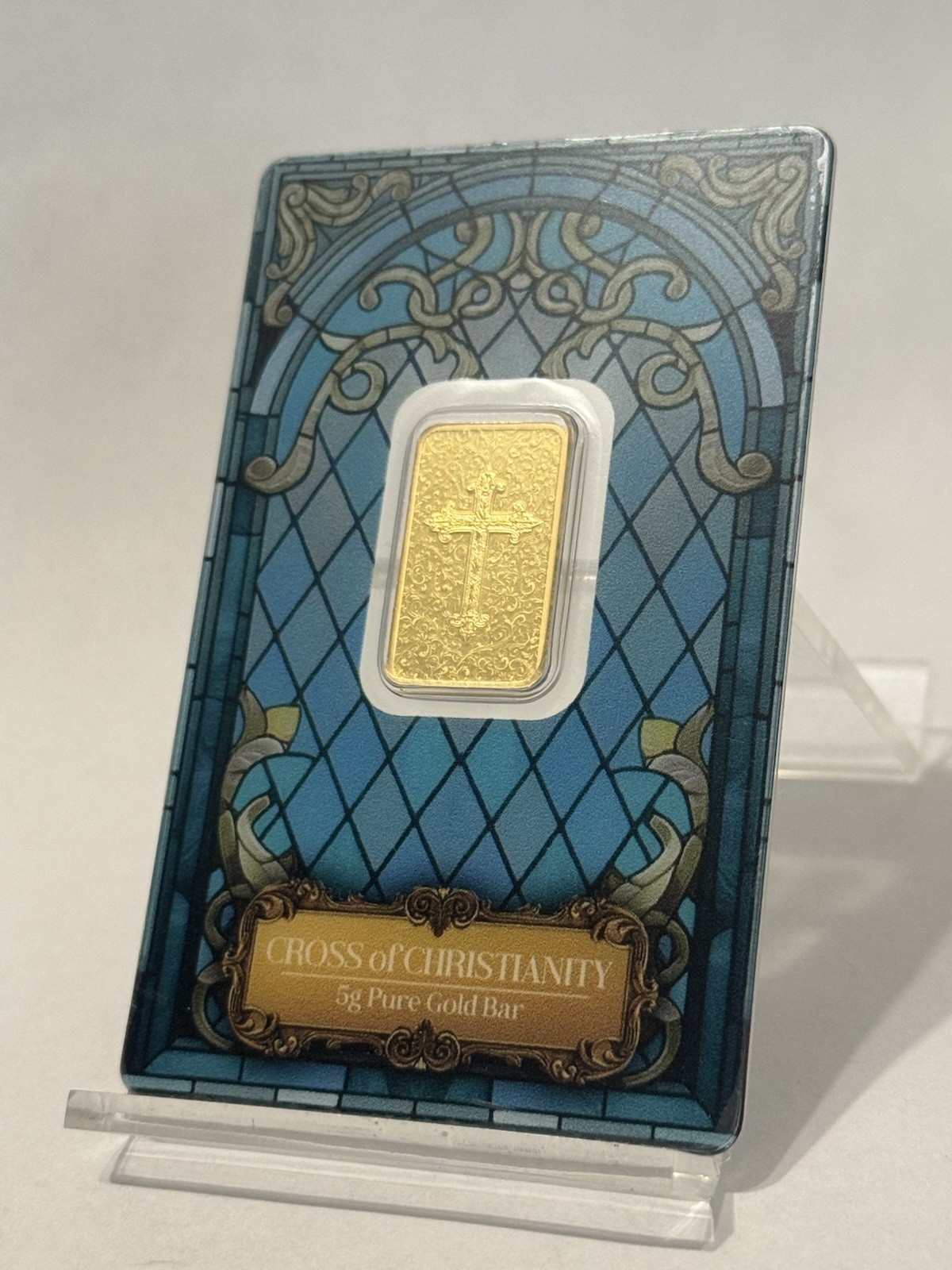 2025 5 g Gram .9999 Gold Bar PAMP Suisse Cross of Christianity in Assay & Sleeve