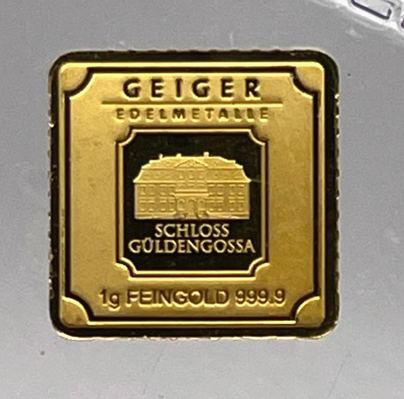 1 Gram Geiger Pure Gold Bar