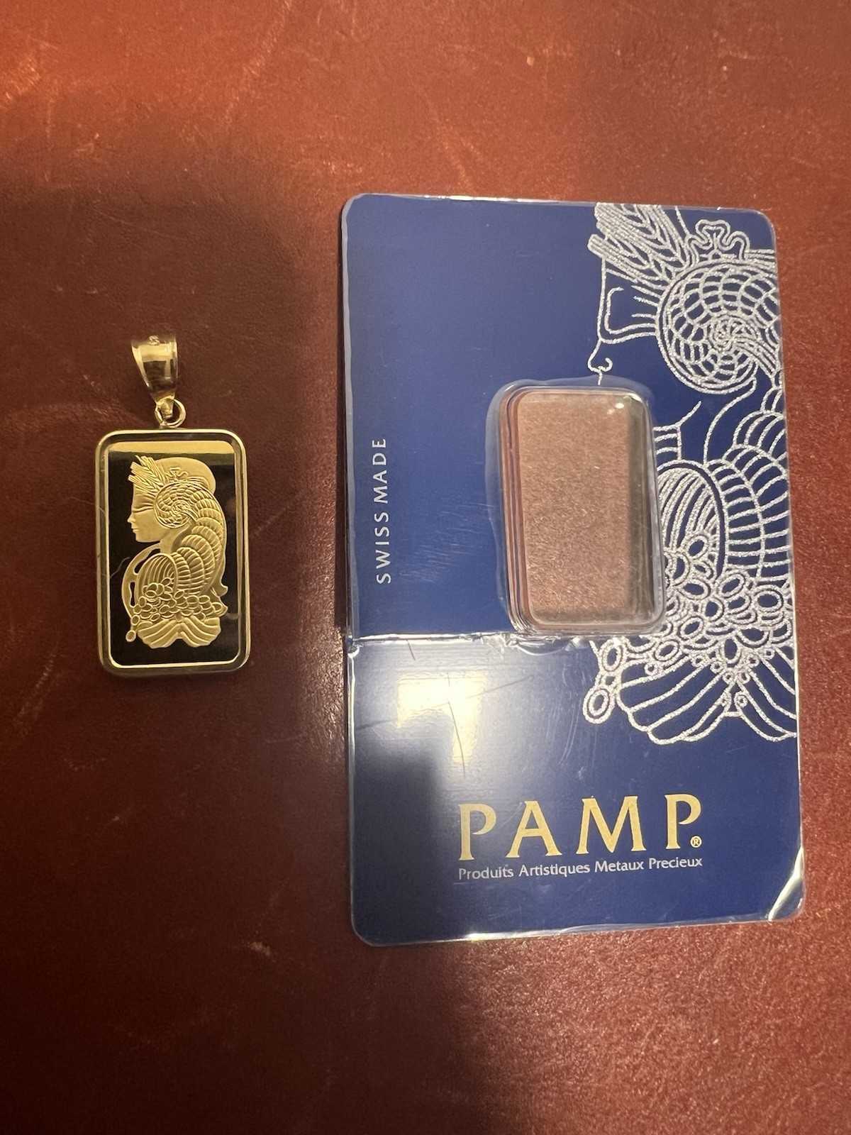 10 G. 999.9 GOLD PAMP LADY FORTUNA VERISCAN™ BAR & FREE WITH PURCHASE 14K BEZEL!