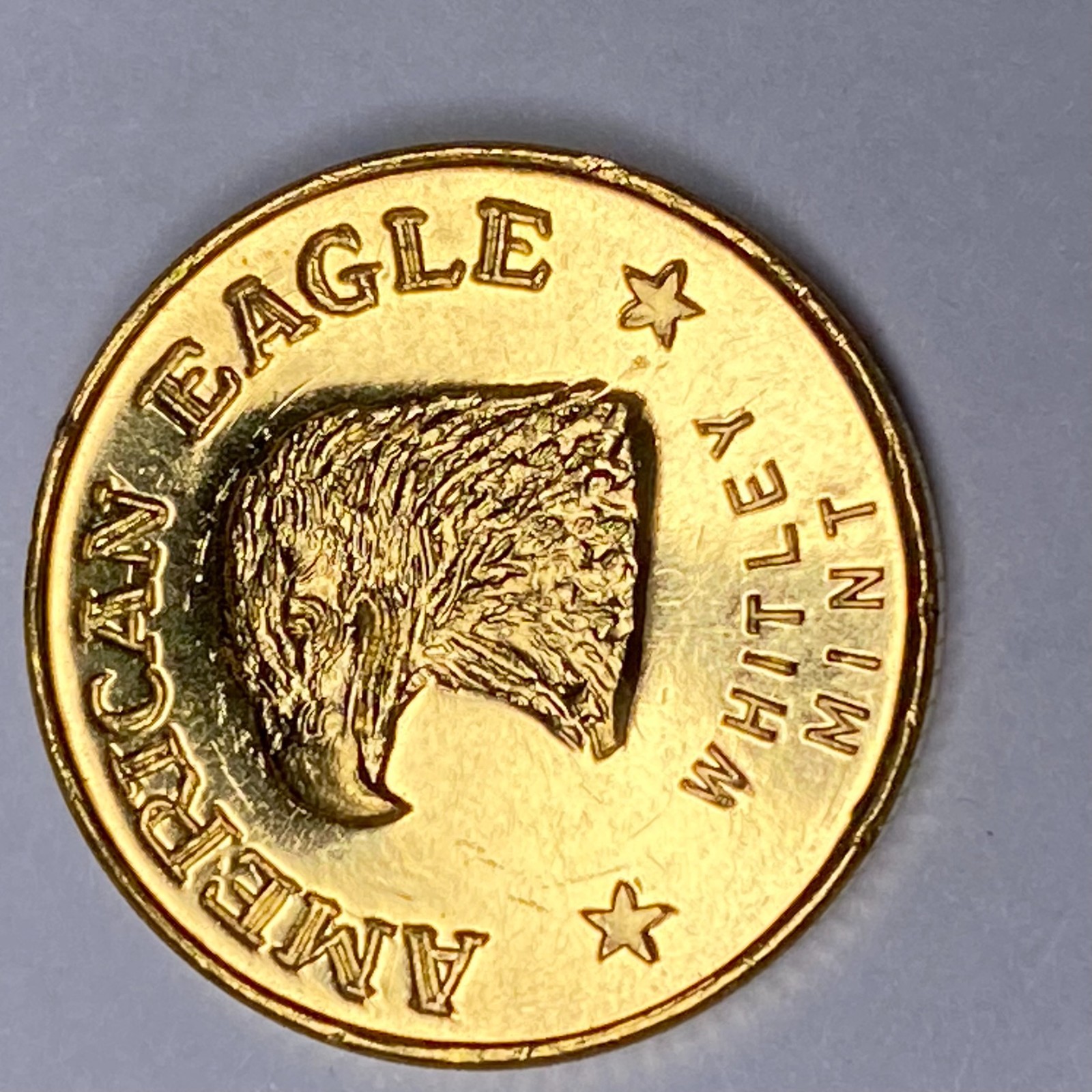 AMERICAN EAGLE WHITLEY MINT 1/2 OZ EAGLE .999 FINE GOLD ROUND