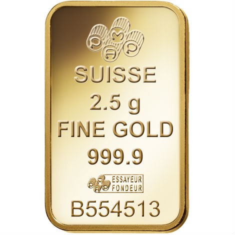 2.5 Gram PAMP Suisse Fortuna Veriscan Gold Bar (New w/ Assay)