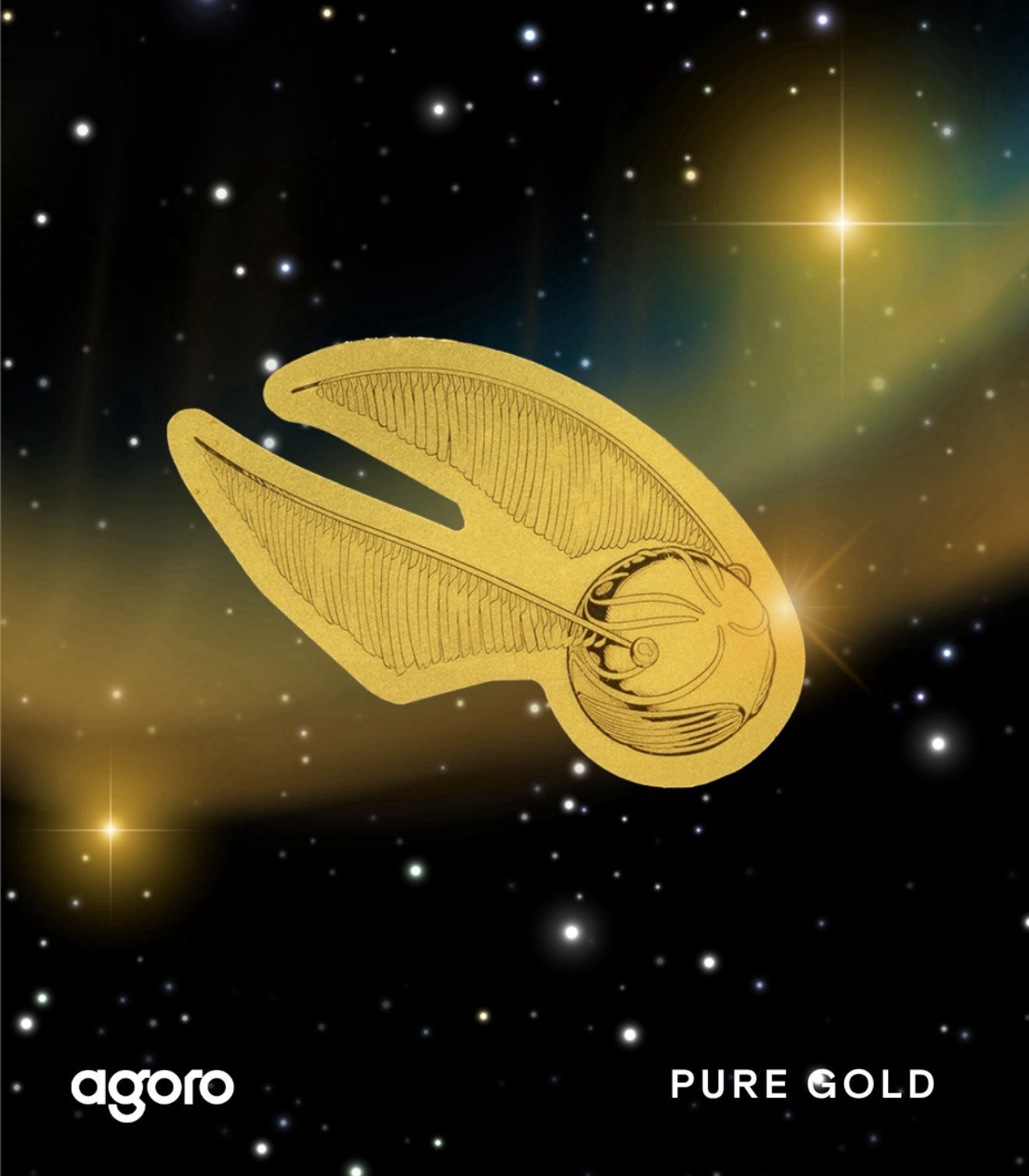 ⚡️ULTRA RARE — Agoro 0.1g Gold Harry Potter™ The Golden Snitch™⚡️