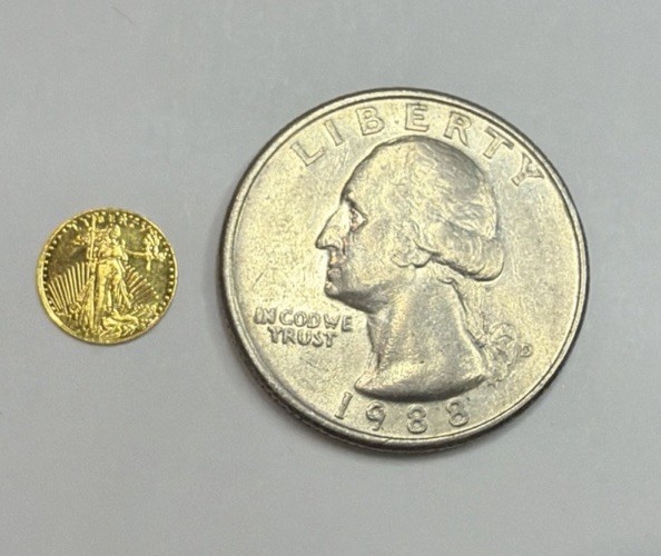 THE COLUMBIA MINT 24k YELLOW GOLD SAINT GAUDENS LIBERTY $20 MINIATURE COIN BOX