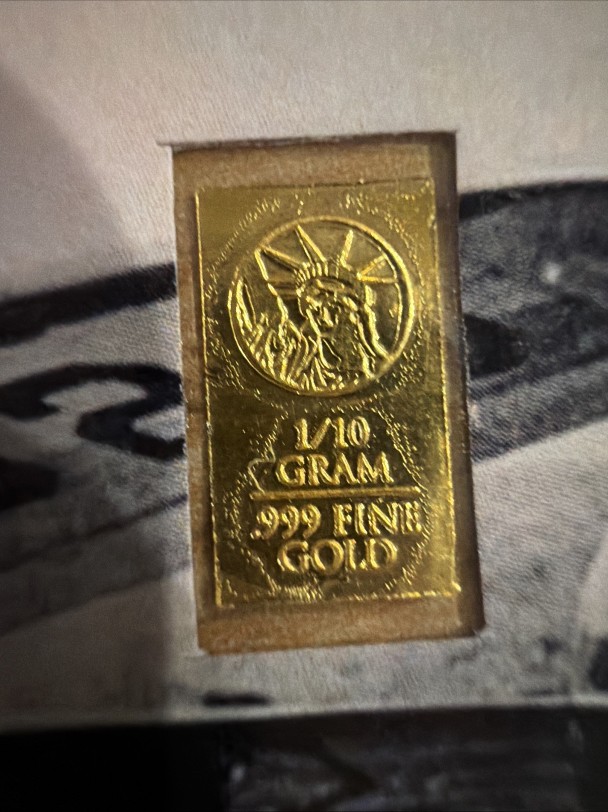 PETTY NUGGET Women Influential .1 GRAM .999 FINE 24K GOLD BAR NOTE 1/10 Of Gram