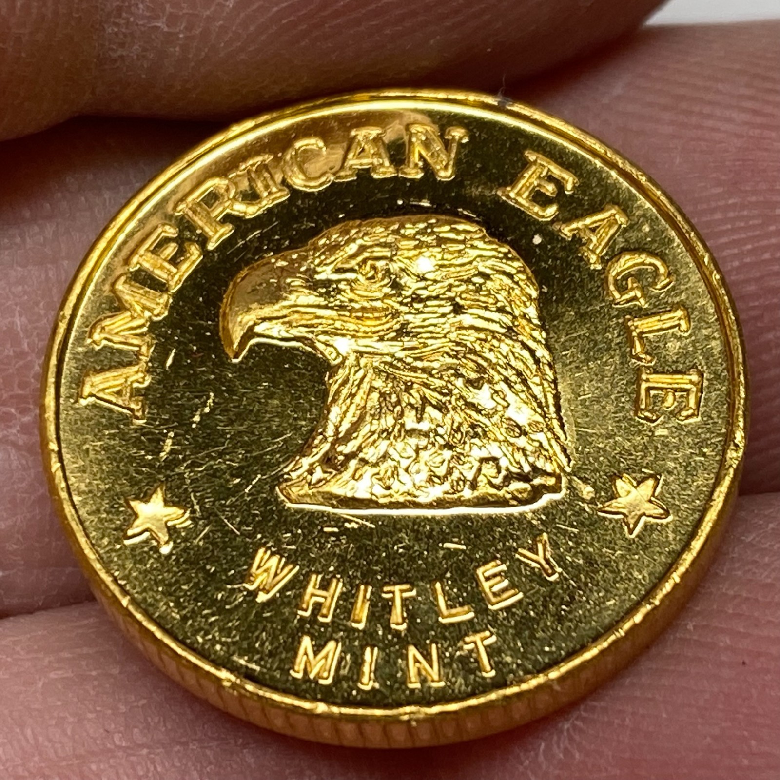 AMERICAN EAGLE WHITLEY MINT 1/2 OZ EAGLE .999 FINE GOLD ROUND