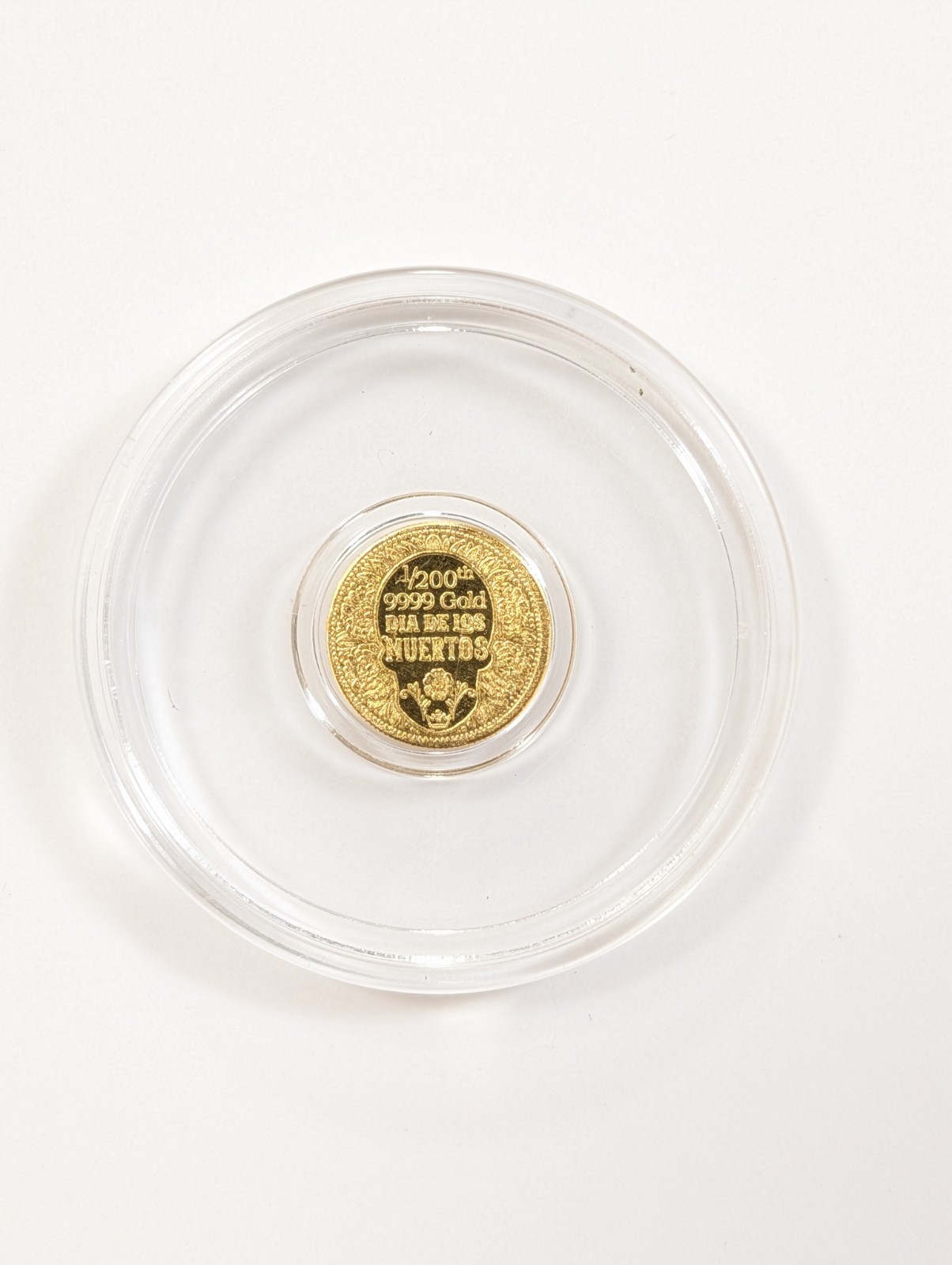 1/200th Ounce Gold 9999 Fine ~ Day of the Dead Rose Skull | Monarch Precious🪙