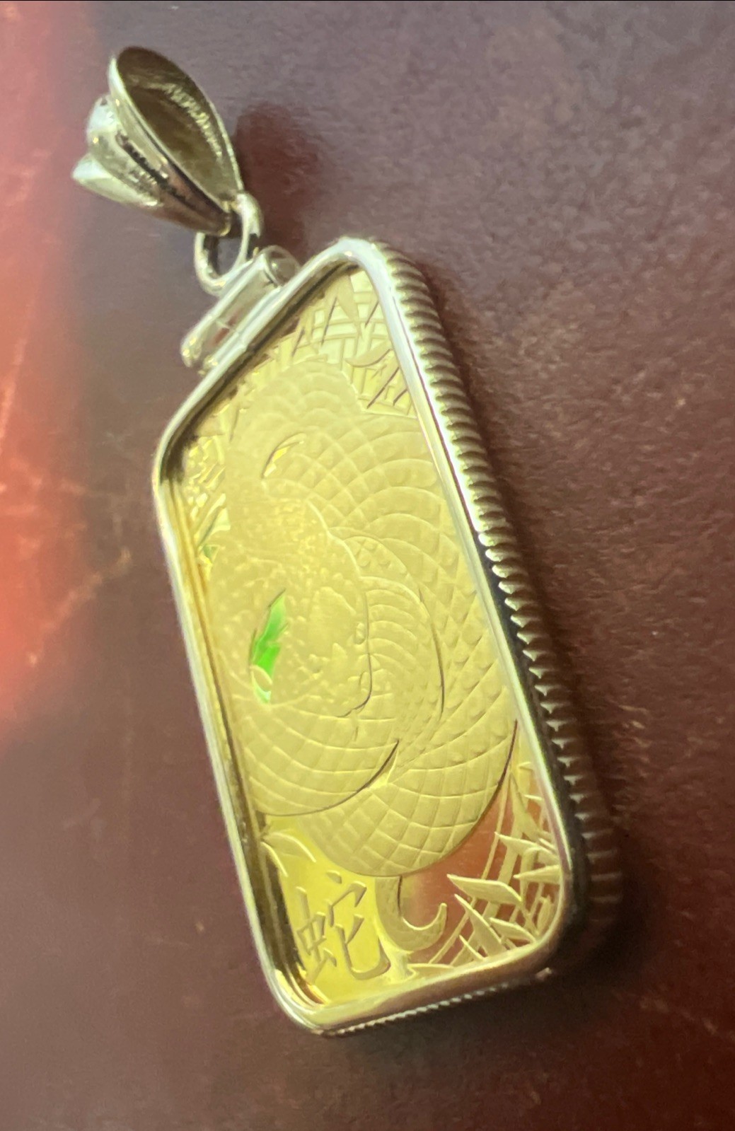 2025/24K/5G. Argor Heraeus Lunar Snake Gold Bar & FREE WITH PURCHASE 14k BEZEL!
