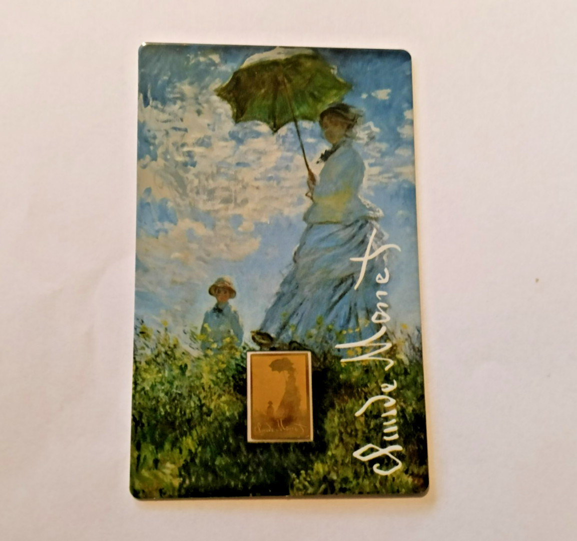 2 x 1/1000th oz pure gold more for your Monet! Poppy Field & Lady with Parasol