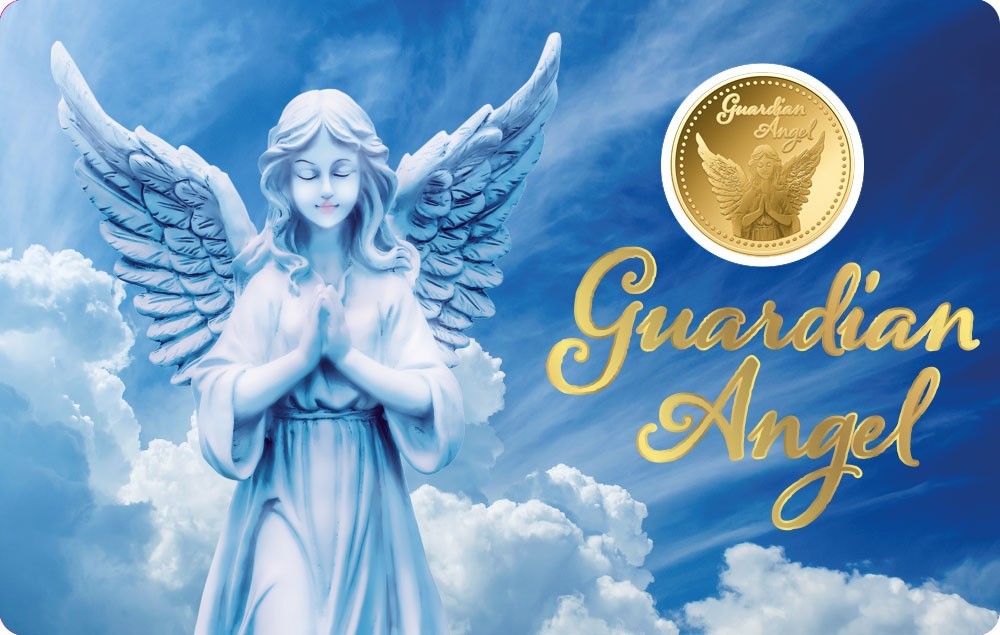 GUARDIAN ANGEL I 1/1000 Oz .999 Gold in Coin card 2023