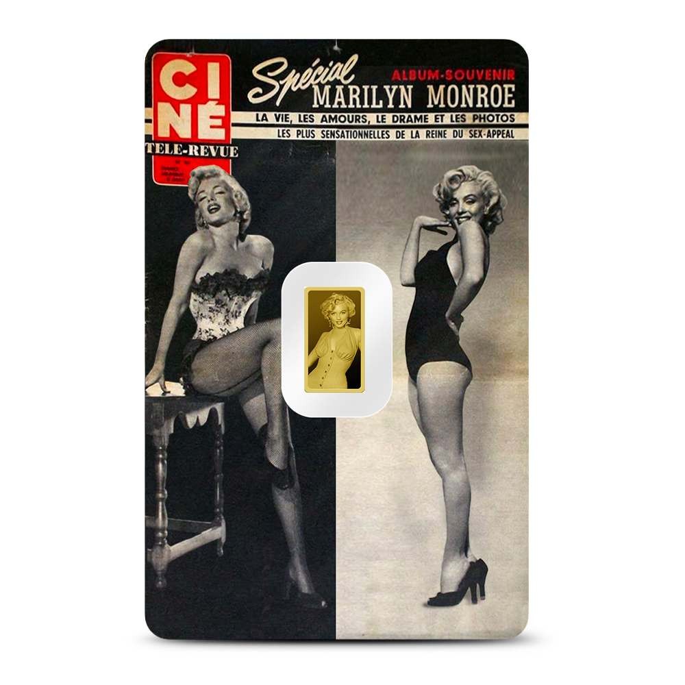 1/100 oz Marilyn Monroe Gold Bar (New w Assay)