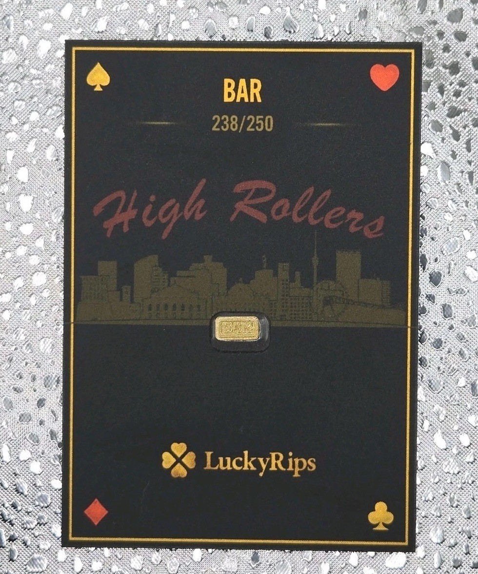 1/2 Gram Gold Bar 0.999 Lucky Rips High Roller #238