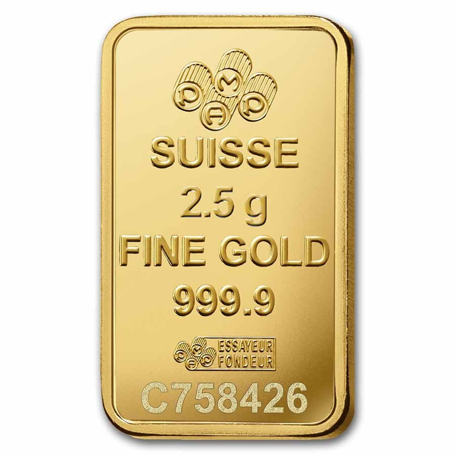 2.5 gram Gold Bar – PAMP Suisse Rosa (In Assay)