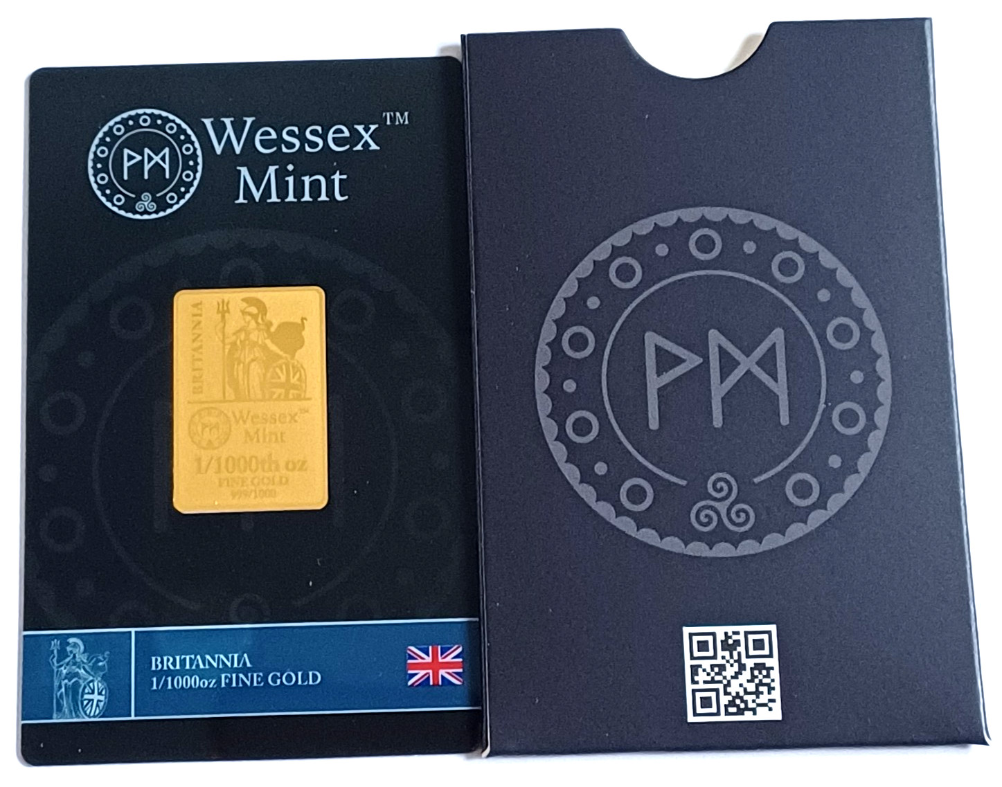 1/1000th oz Britannia 999.9 24ct Gold Bar by Wessex Mint