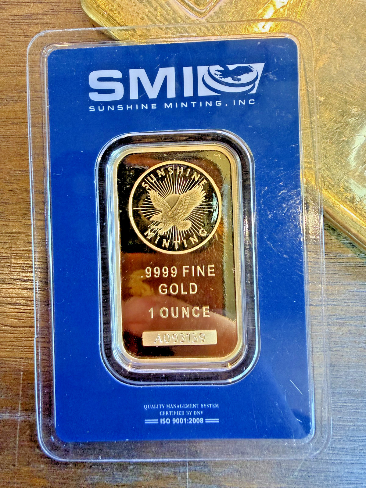 1 Troy oz Sunshine Mint Gold Bar .9999 Fine Sealed In Assay Mint Mark SI A093139