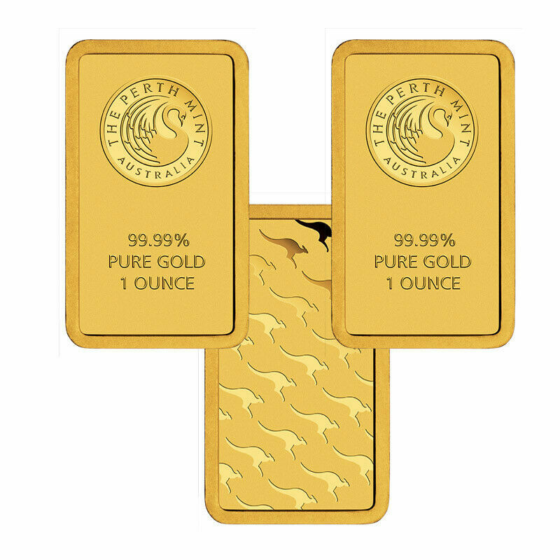 Lot of 3 Gold 1 oz Random Brand .9999 fine Gold Bars in Sealed Assay Cards