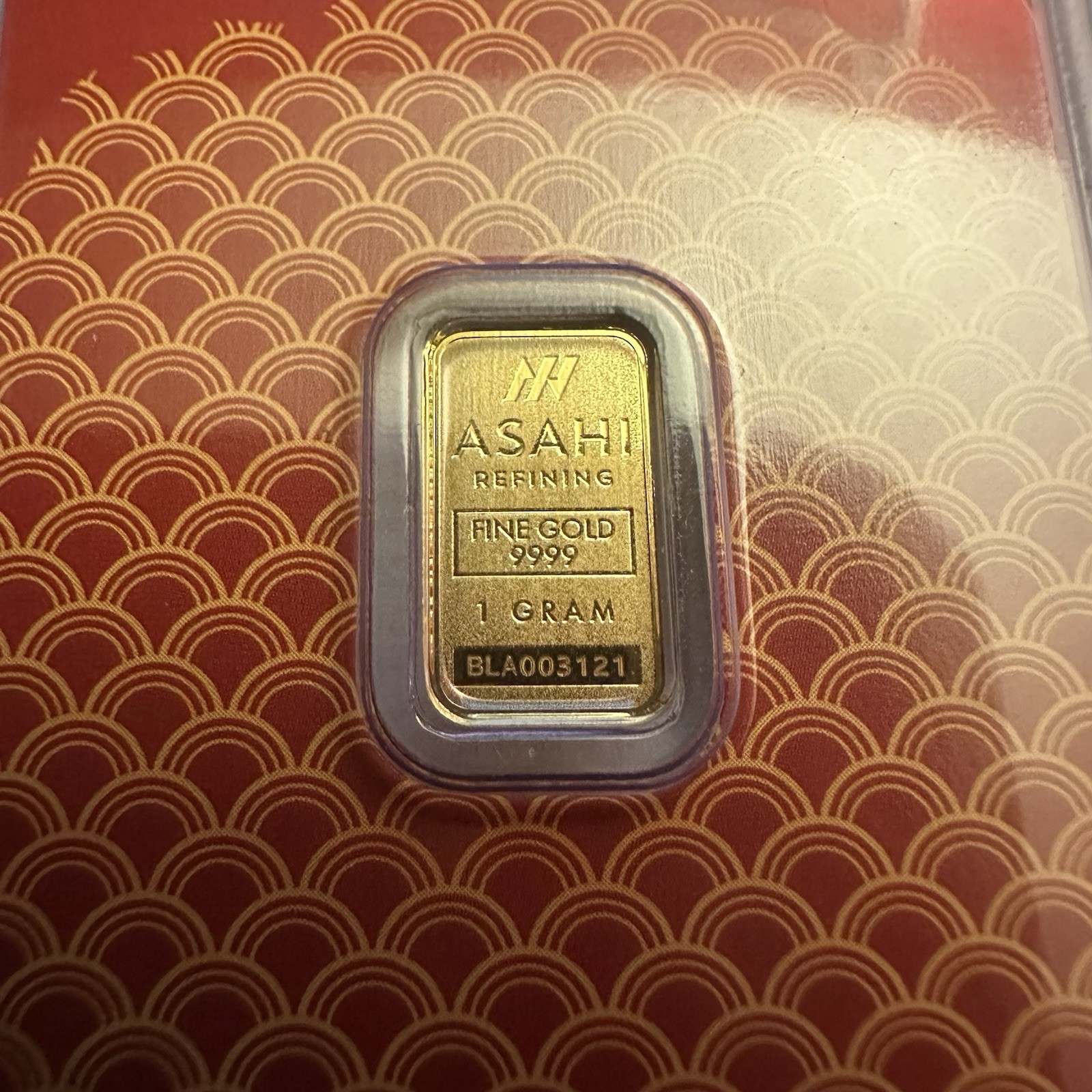 2025 Asahi 1g Gram Gold Lunar Year of the Snake Bar in Assay .9999 Fine