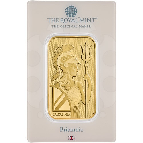 1 oz British Gold Britannia Bar (New w/ Assay)