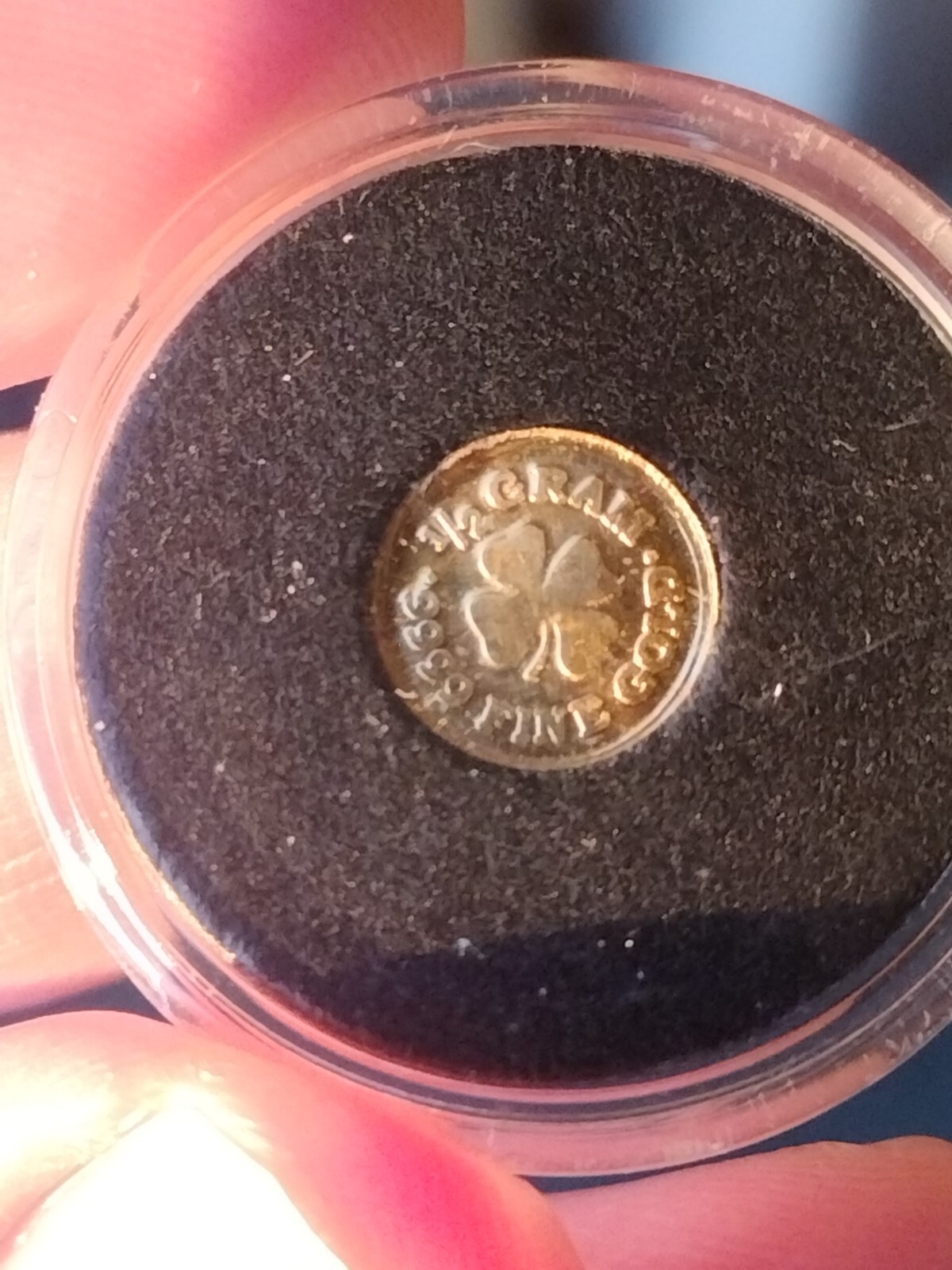 Monarch Precious Metals Lucky 4 Leaf Clover 1/2 Gram .9999 Fine Gold Round