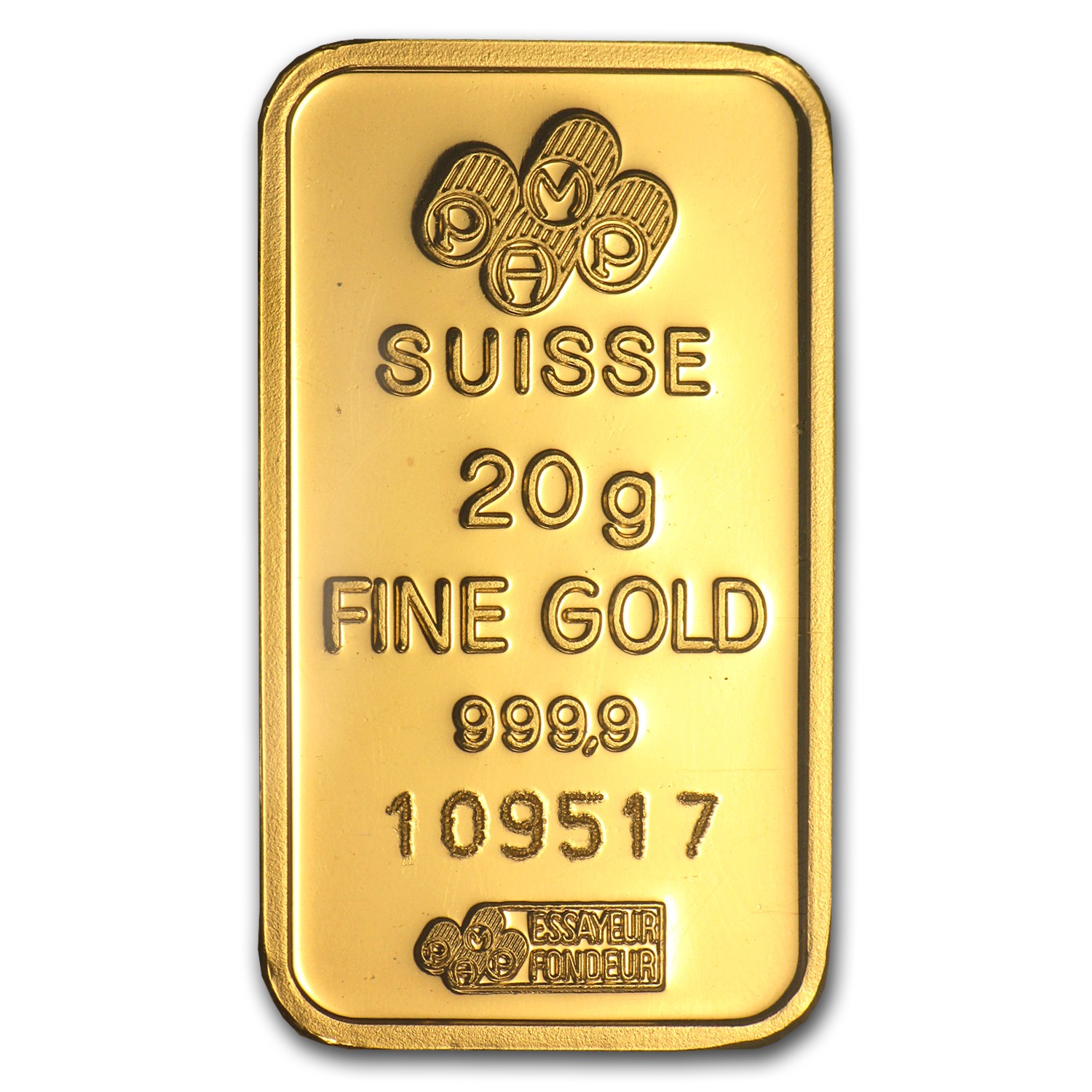 20 gram Gold Bar – Brand Name (w/Assay Card)