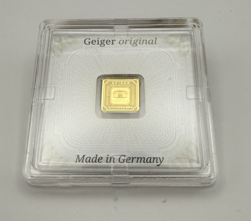 Geiger Edelmetalle 1g Gold Bar 0.9999 Fine Bullion
