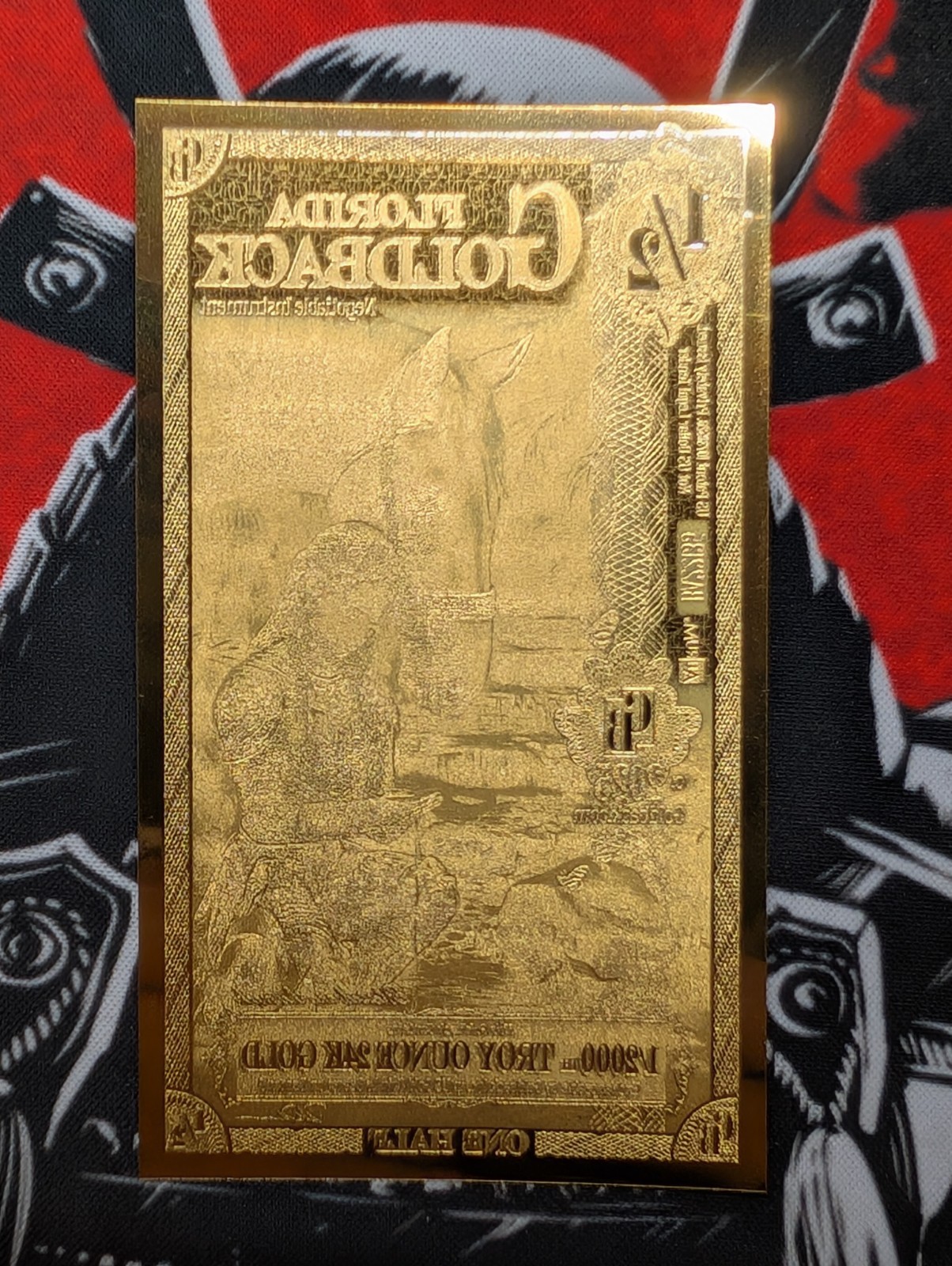 2025 1/2 Florida Goldback Gold Note 1/2000th Troy Oz 24K Gold