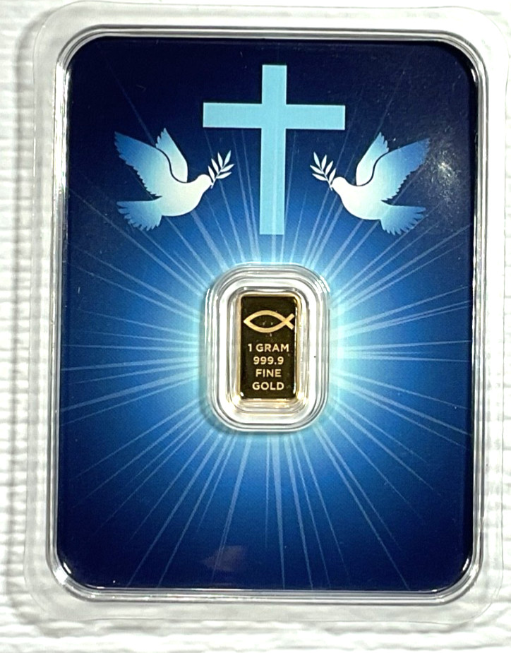 1 gram Gold Bar – Blessings of Jesus Christ (Dove & Cross TEP)