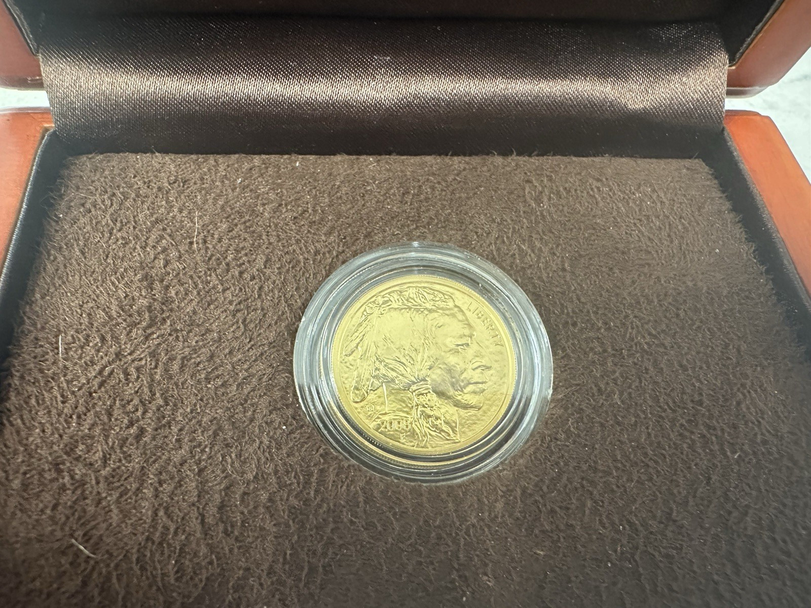 1/4 OUNCE GOLD BUFFALO OPG WITH PAPER SMALL PAPER 2008