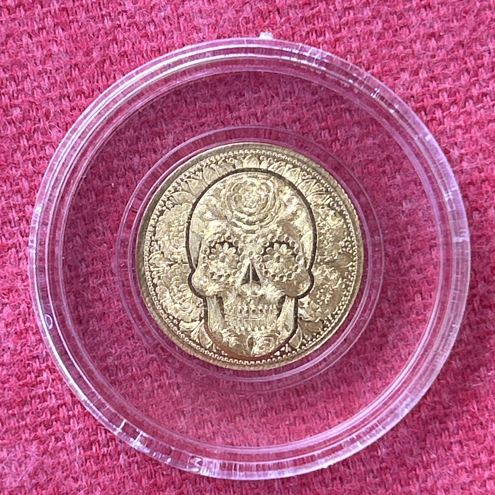 Gold 1/100oz | Sugar Skull | Dia De Los Muertos | Monarch Precious Metals