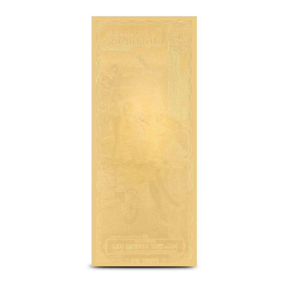 25 Oklahoma Goldback Gold Note (New)