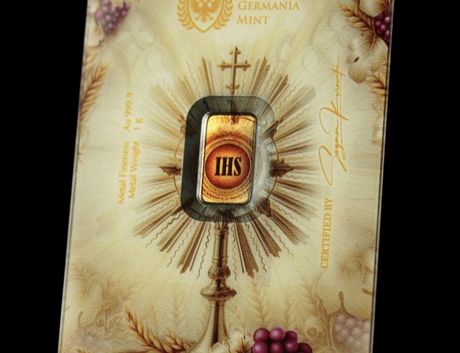 Germania Mint First Holy Communion Minted 1g 24K Gold Bar Packed in Safepack✝️🙏