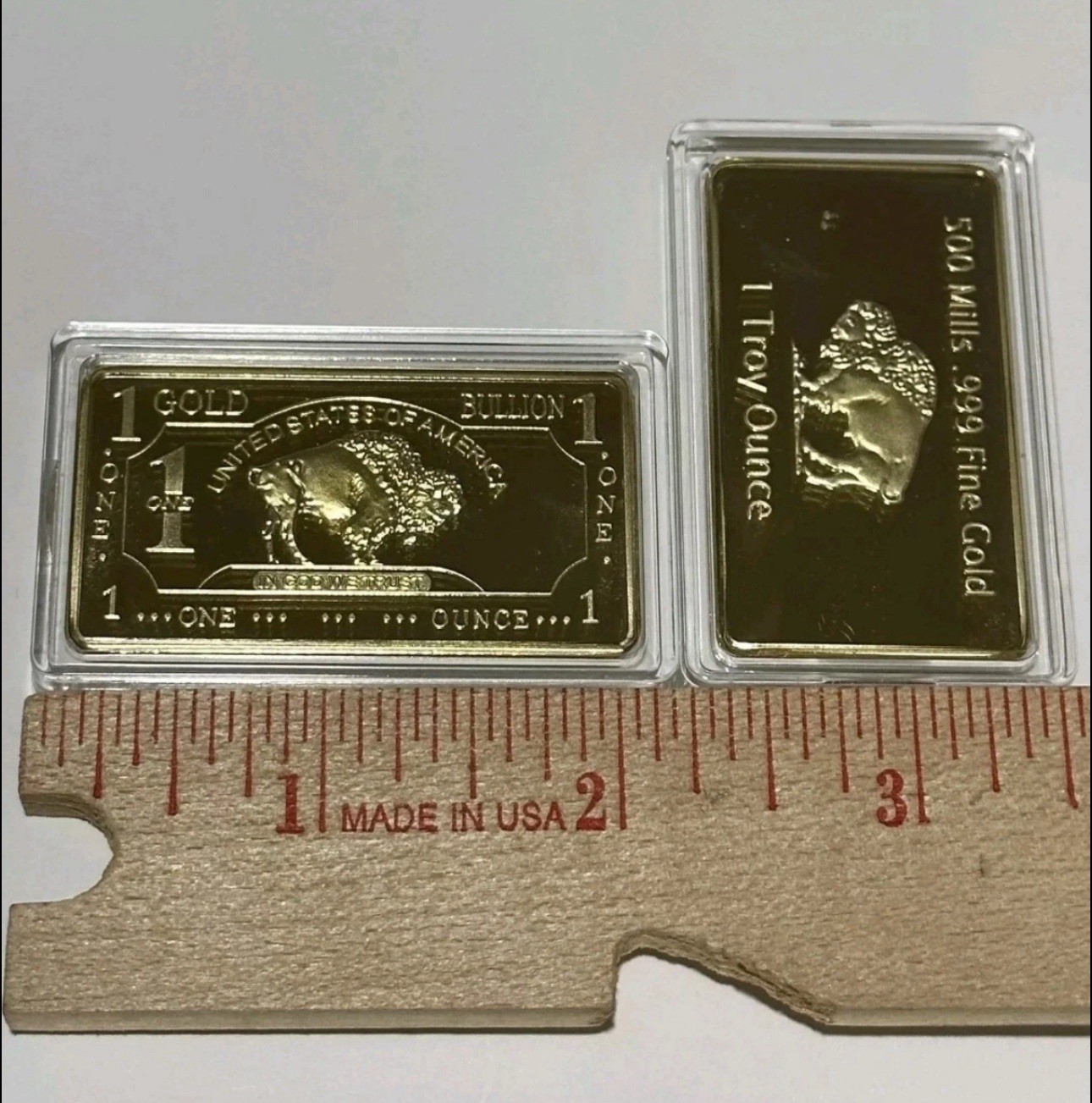 (6) 1 OZ – Gold Buffalo Bullion Bar .999 Fine 24k GOLD BARS