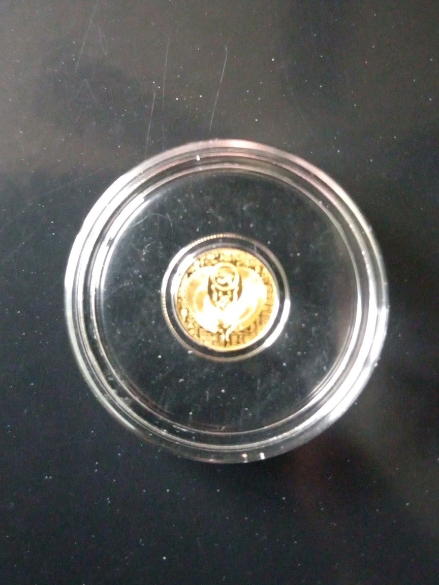 1/200th oz Gold Round, Egyptian Scarab, Monarch Precious Metals