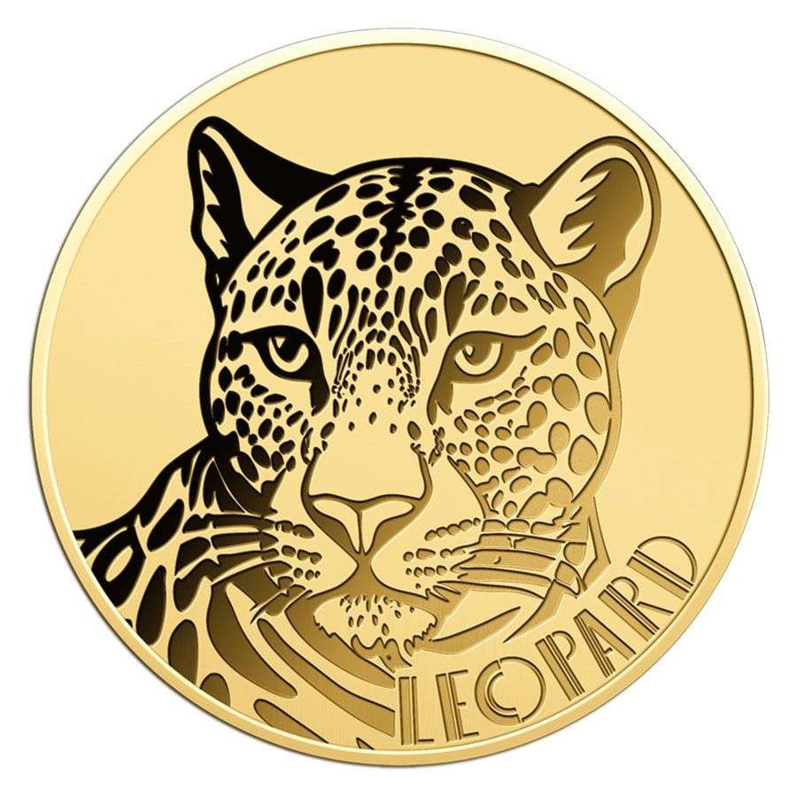 1/1000 oz .999 Fine Gold in Laminated Card – African Leopard