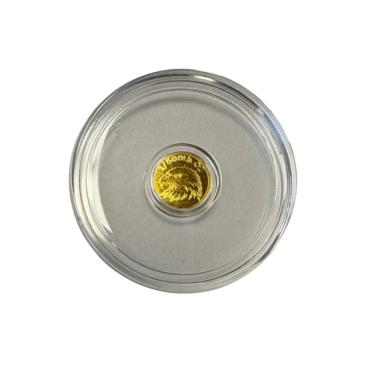 1/500 oz .9999 Fine Gold Round – Eagle Head (Sealed in Capsule)