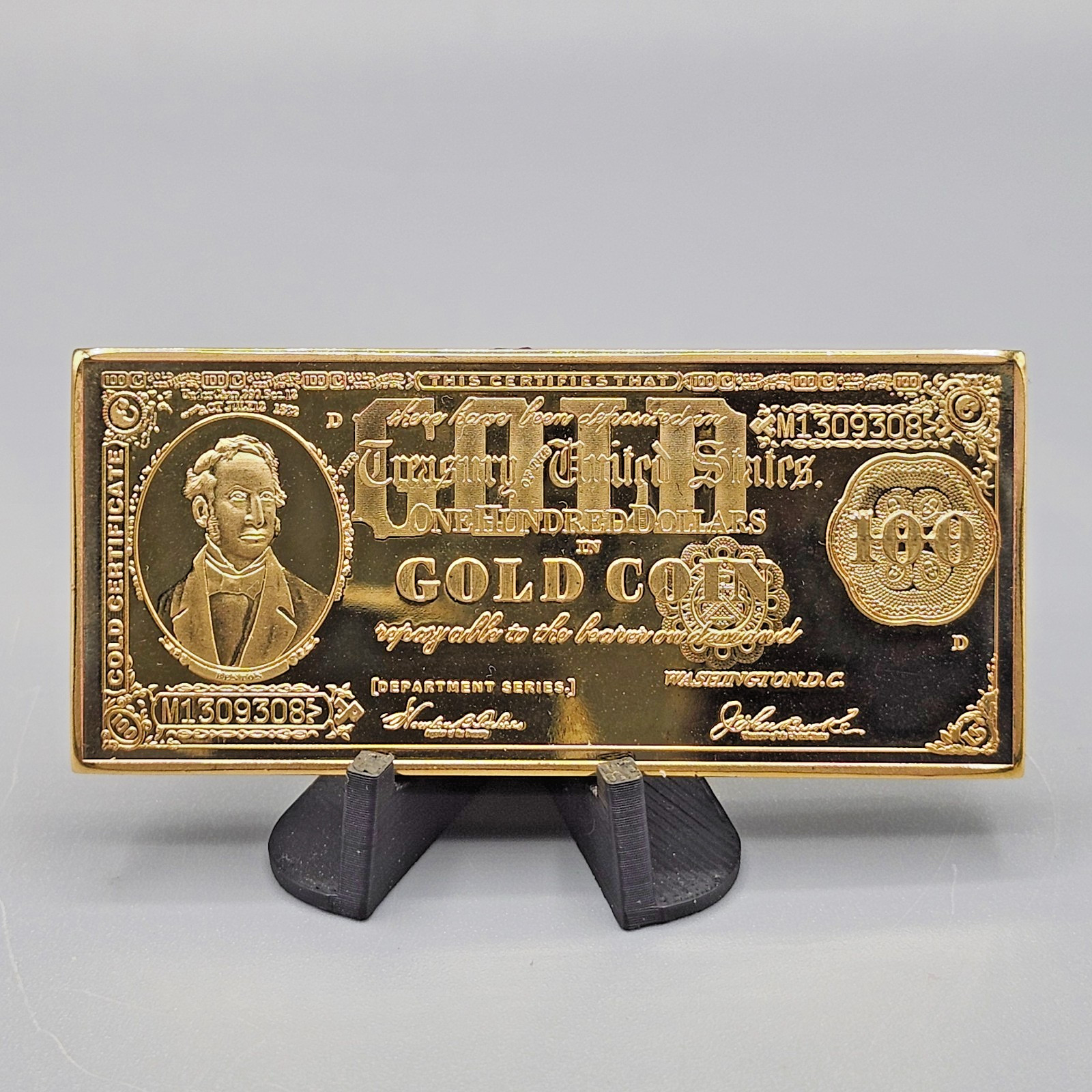 Gold Certificate Style Bullion Bar 1/1000 oz Gold & 1 oz Copper Collectible