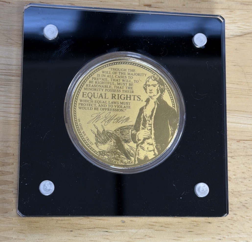 2022 American Mint Thomas Jefferson Greatest Presidents 99.99% Gold 1/200oz AGW