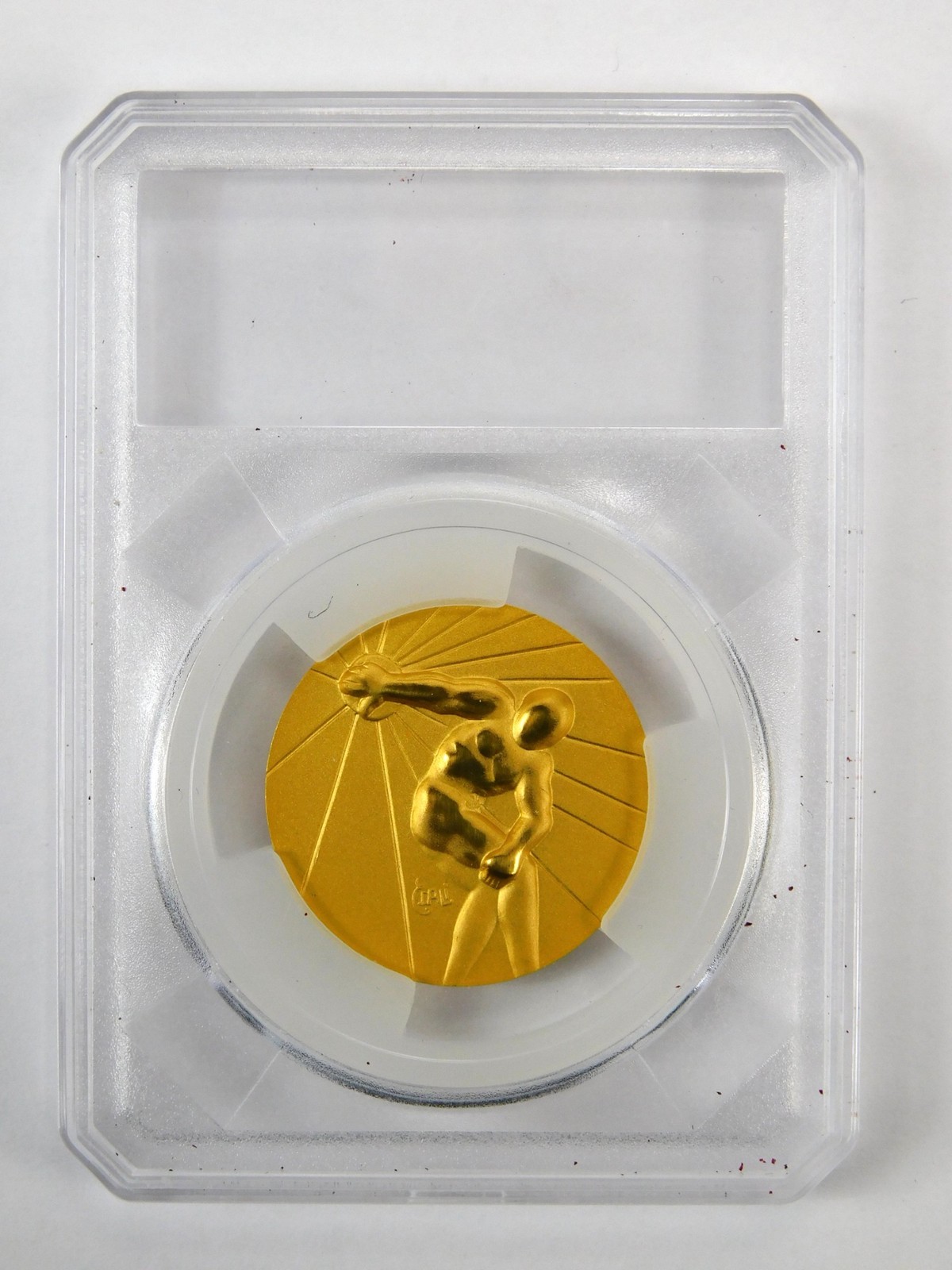 US 1984 Salvador Dali Olympic Games Gold Medal Medallion Round Coin Discus